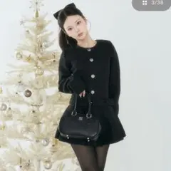 Darich ボックスプリーツツイードミニワンピース FREE