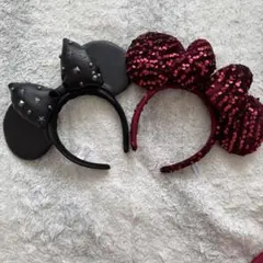 カチューシャ2点セット スパンコール・スタッズ
