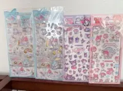S*a様 キャラクターシール 4枚セット 3Dシール サンリオシール キティ ハ