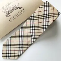 バーバリーロンドン ネクタイ ノヴァチェック柄 ベージュ