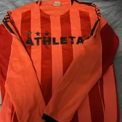 ATHLETA オレンジ ストライプ ロングスリーブ