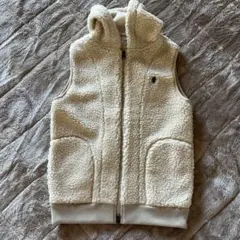 【美品】Gymphlex フード付きボアベスト アイボリー