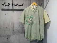 美品 Karl Helmut カールヘルム チェック切替 半袖シャツ M メンズのサムネイル