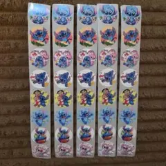リロ&スティッチ　シールステッカー　25mm　　　 8種Ｘ5セット　40枚