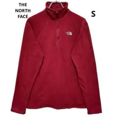 ザノースフェイス　メンズフリーストレーナー　ハーフジップ　ハーフジップ　赤　冬物