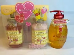 アンドハニー シャンプー&ヘアトリートメント　ボディウォッシュ　プーさん　セット