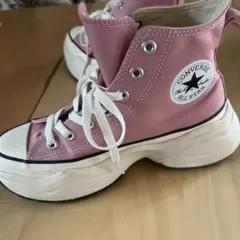 CONVERSE ピンク ハイカット底圧スニーカー
