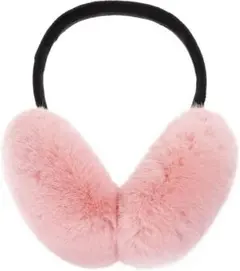 ふわふわ 可愛い 折りたたみ式 ファー イヤーマフ 耳カバー 耳当て　ピンク