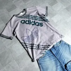 90s old adidas リンガーT レアカラー デサント 日本製 Lサイズのサムネイル