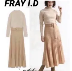FRAY I.D/ウールカシミアバイカラーワンピ