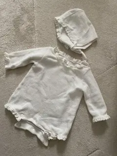 monbebe ワッフルレースロンパース