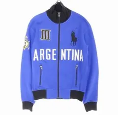 ラルフローレン　アルゼンチン ロゴ入り ジャケット 青