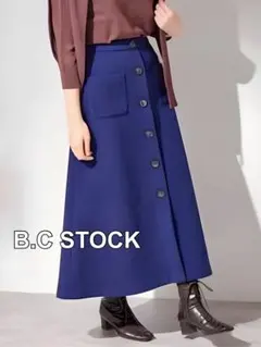 B.C STOCK● SIMPLICITE●フロントボタンフレアスカート