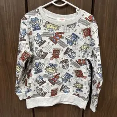 【メテオなし】ウルトラマン 総柄 裏起毛トレーナー 120cm