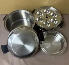 【ほぼ新品】アムウェイ ステンレス製多層蒸し器セット【美品】 Amway 新品 2024年製 アムウェイ 18/8ステンレス 鍋 Mセット↓ 【公式