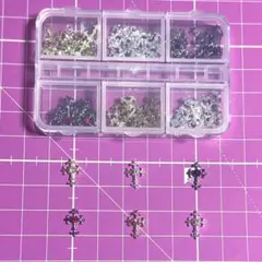 【新品】ネイルパーツ デコパーツ クロス 十字架 メタル 60個 まとめ売り