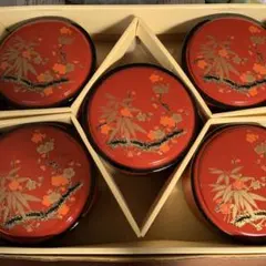 山中漆器 金沢金箔 小吸物椀 五草花 5客セット - メルカリ
