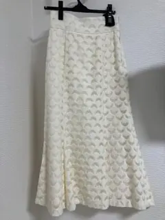 【美品】グレースコンチネンタル　アイボリー刺繍ロングスカート☆ 最終SALE品‼️