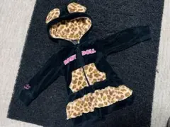 BABYDOLL ヒョウ柄 豹柄 フード付きトレーナー ワンピース 80