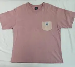Lee 半袖Tシャツ 胸ポケット付き ピンク 古着のサムネイル