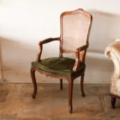 仏アンティーク 猫脚チェア カゴメ編みスプリング Antique Chair France Antique Chair 猫脚 カゴメ編みスプリング アーム付き - メルカリ