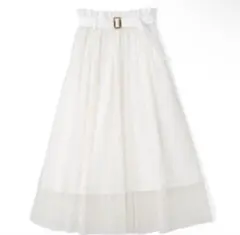 GRL / ベルト付きチュールドッキングスカート[gm676]