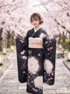 正絹 京友禅 振袖 3点セット 成人式 前撮り 豪華古典柄 金彩 美品