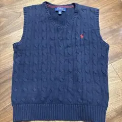 Polo Ralph Lauren ネイビー ケーブルニットベスト S 140