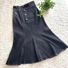 プロポーション　PROPORTIONデニム ロングスカート フレアスカート　S