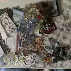 断*゜様 11月最新作！1点限り！コラージュ素材 シールメイン 紙モノ