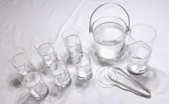 グラス6客&アイスペール＆ピッチャー　HOYAクリスタル