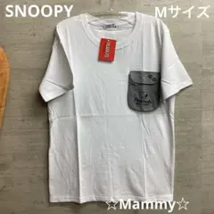 スヌーピー　半袖Tシャツ　Mサイズ　SNOOPY 胸ポケット付き♪ 男女兼用♪のサムネイル