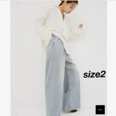 Suzu Hirose×CLANE TUCK WIDE DENIM PANTS