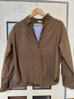 earth music & ecology ブラウン 長袖シャツ F