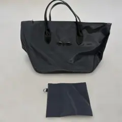 フランス ・SOCO・ トートバッグ 艶ブラック ジッパー開閉式 USED美品