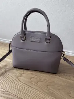 kate spade グレージュ レザーショルダーバッグ