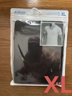 【新品】UNIQLO AIRism VネックTシャツ半袖 XL ブラック