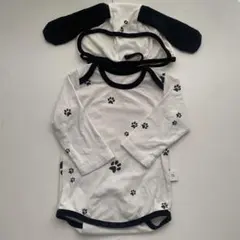 犬耳フード付きロンパース 73cm