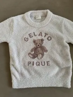 ジェラピケ　ベア柄ベビモコプルオーバー