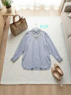 PLST/プラステ　長袖シャツ ブラウス ライトブルーのサムネイル