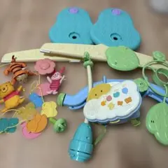 【訳あり】旧型くまのプーさん えらべる回転6WAYジムにへんしんメリーのサムネイル