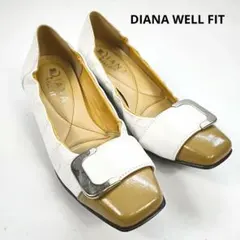 DIANA WELL FIT パンプス バイカラー メタル装飾 未使用級のサムネイル