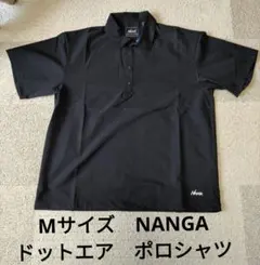NANGA ポロシャツ ロゴ刺繍 日本製 チャコールグレー アウトドア L 