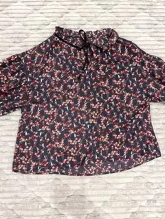 W closet 五分袖ブラウス　花柄