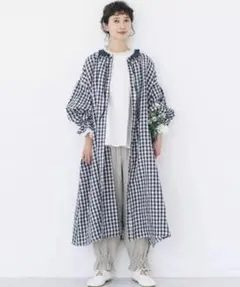 kazumi ✕ SM2　リネン2Wayワンピース　ギンガムチェック　ピンク　F