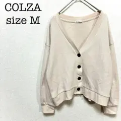 COLZA　コルザ　長袖カーディガン　厚手～普通　淡ベージュ　無地　M　シンプル