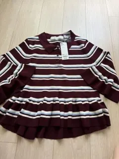 【新品】GU　ボーダーリブポロセーター　by rokh　X X Lサイズ　ニット