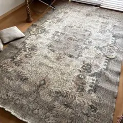 超大判171×286アンティークカラー　メダリオン　トルコヴィンテージラグ