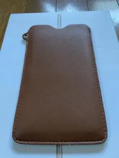 スマートフォン用 レザー調 スリーブケース ブラウン