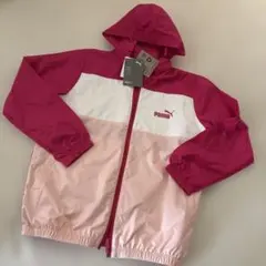 PUMA キッズ ウィンドブレーカー ピンク 150cmのサムネイル